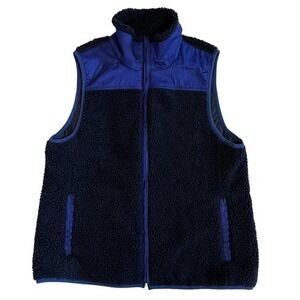 J. Crew Polar Fleece Blue Vest Size Medium‎